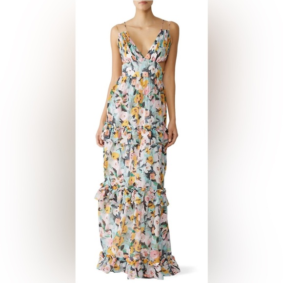 GUC AMUR- Drew Gown in Brushstroke Floral. Size 10 - Picture 2 of 16